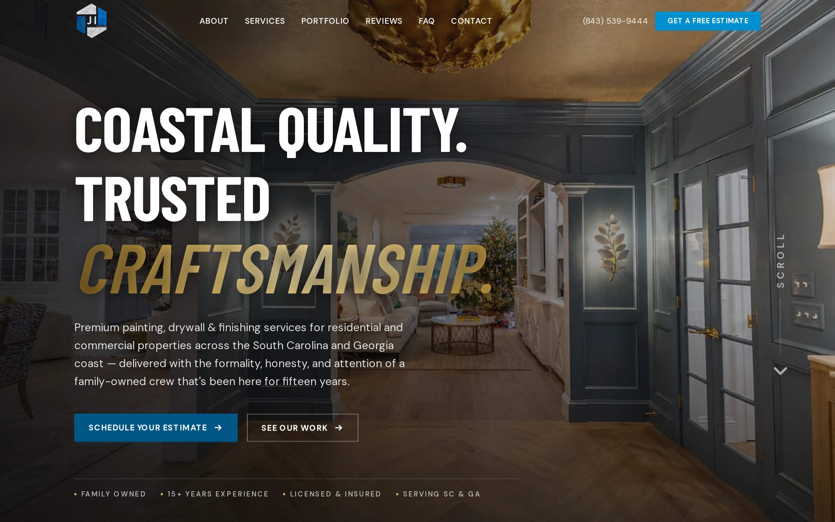 Home page of the Jandi Coastal website