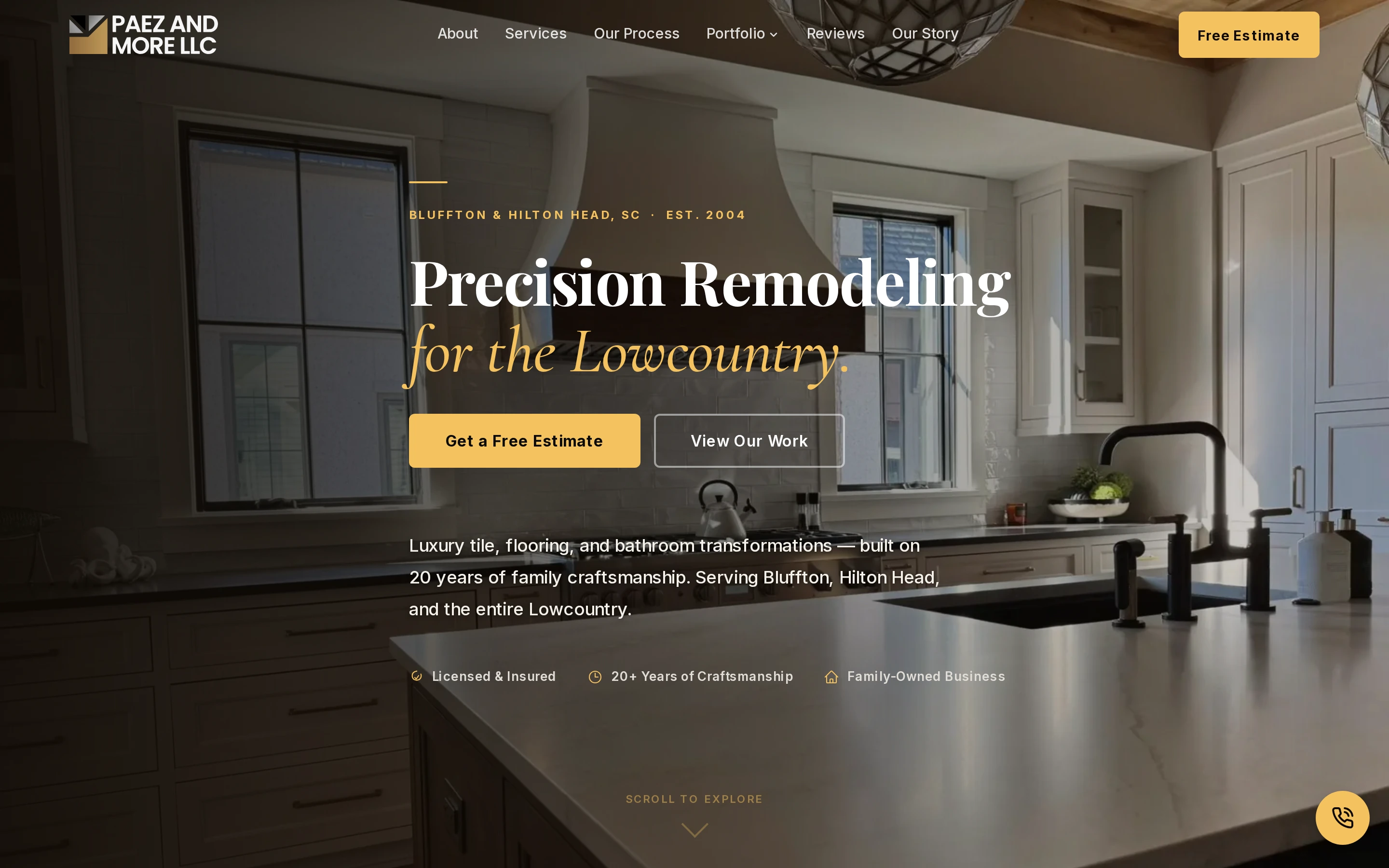 Home page of the Paez and More LLC website
